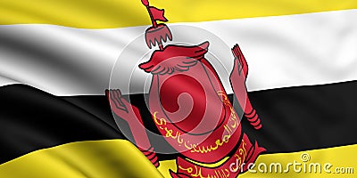 Flag Of Brunei Stock Photo