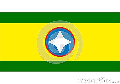 Flag of Bucaramanga Colombia Stock Photo