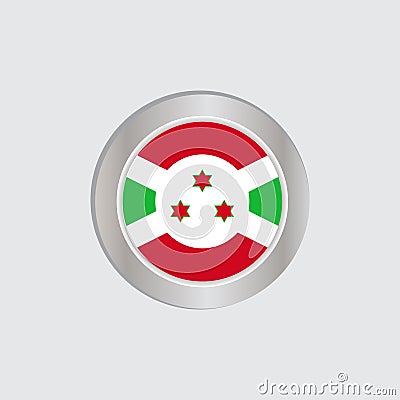 The flag of Burundi in official colors, embed the map, as the original Vector Illustration