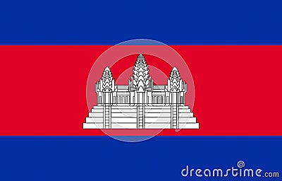 Flag of Cambodia. Stock Photo