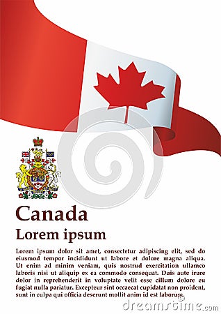 Flag of Canada, Bright, colorful vector illustration Vector Illustration