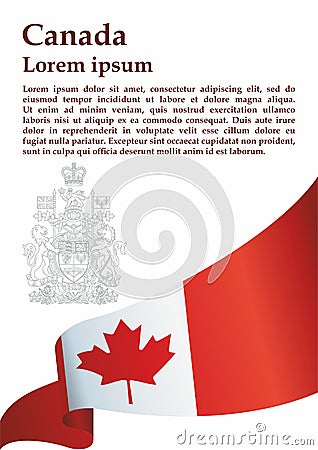 Flag of Canada, Bright, colorful vector illustration Vector Illustration