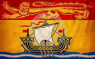 Flag of the Canadian provinces on an antique tapestry. Photo in high quality. Stock Photo