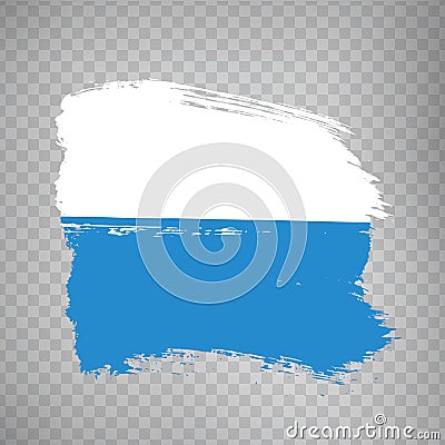 Flag Canton of Lucerne brush strokes. Flag of Lucerne on transparent background for your web site design, app, UI. Switzerland. Vector Illustration