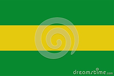 Flag of Cauca Department (Republic of Colombia, South America) Vector Illustration