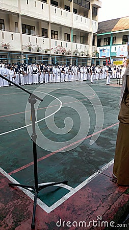 Flag ceremony monday Editorial Stock Photo