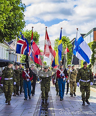 The flag ceremony Editorial Stock Photo