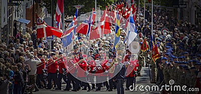 The flag ceremony Editorial Stock Photo