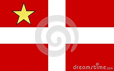 Flag of Chambery, France Stock Photo