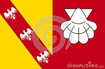 Flag of Chateau-Salins in Moselle of Grand Est is a French administrative region of France Vector Illustration