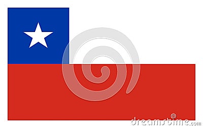 Flag of Chile vector. Vector Illustration
