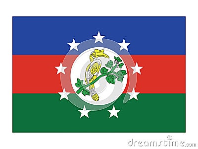 Flag of Chin State Vector Illustration