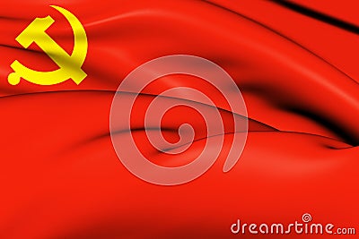 Flag of Chinese Communist Party. Stock Photo