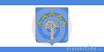 Flag of the city of Cherven. Belarus Stock Photo