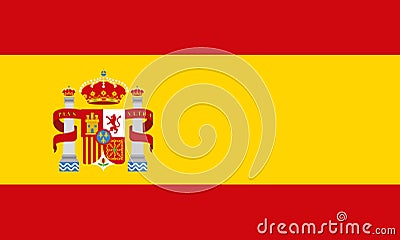 Flag classic icon of Spanish culture Vector Illustration