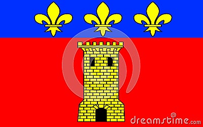 Flag of Clermont, France Stock Photo