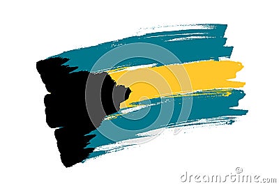 Flag of the Commonwealth of The Bahamas. Vector Illustration