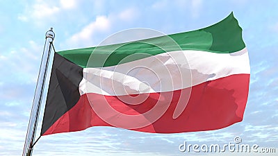 Weaving flag of the country Kuwait Stock Photo