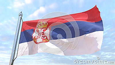 Weaving flag of the country Serbia Stock Photo