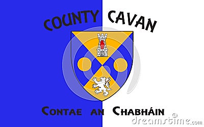 Flag of County Cavan is a county in Ireland Stock Photo