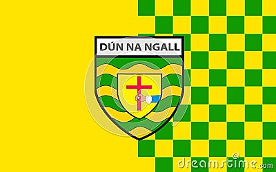 Flag of County Donegal is a county in Ireland Stock Photo