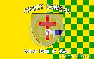 Flag of County Donegal is a county in Ireland Stock Photo
