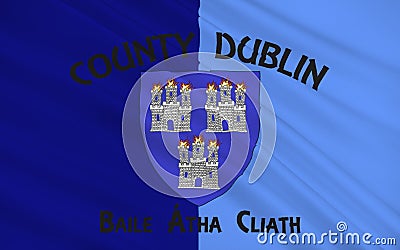 Flag County Dublin is a county in Ireland Stock Photo