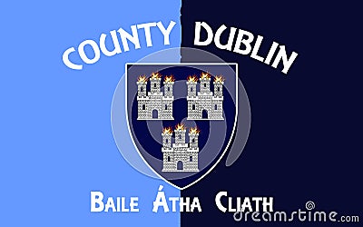 Flag County Dublin is a county in Ireland Stock Photo