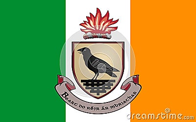 Flag County Dublin is a county in Ireland Stock Photo