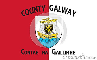 Flag of County Galway is a county in the West of Ireland Stock Photo
