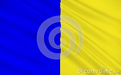 Flag of County Longford is a county in Ireland Stock Photo