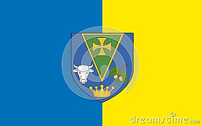 Flag of County Roscommon is a county in Ireland Stock Photo