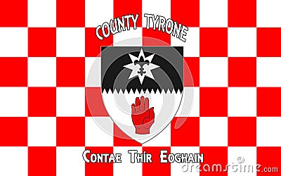 Flag of County Tyrone is a county in Ireland Stock Photo