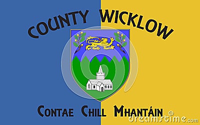 Flag of County Wicklow is a county in Ireland Stock Photo