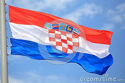 Flag of Croatia Stock Photo