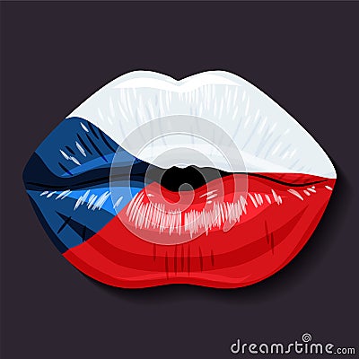 Flag of Czech Republic Vector Illustration