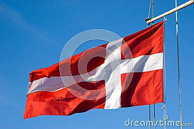 Flag of Denmark Stock Photo