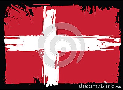 Flag Of Denmark. Design element Vector Illustration