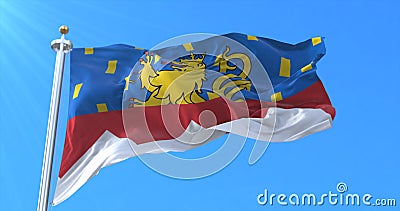 Flag of department of Jura in Bourgogne-Franche-ComtÃ©, France. 3d rendering Stock Photo