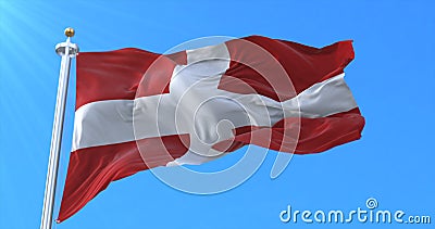 Flag of department of Savoie in Auvergne-RhÃ´ne-Alpes, France Stock Photo