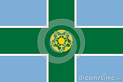 Flag of Derbyshire Stock Photo