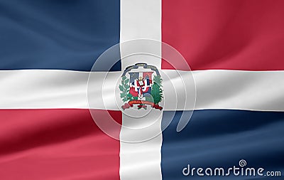 Flag of the Dominican Republic Stock Photo