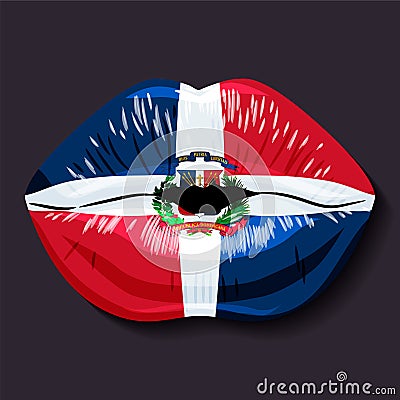 Flag of Dominican Republic Vector Illustration