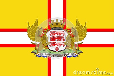 Flag of Dorset in England Vector Illustration