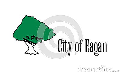 Flag Of Eagan City Minnesota Vector Illustration