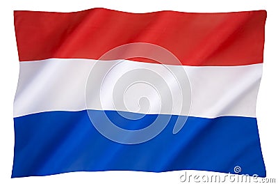 Flag and ensign of the Netherlands Stock Photo