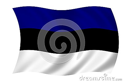 Flag of estonia Stock Photo