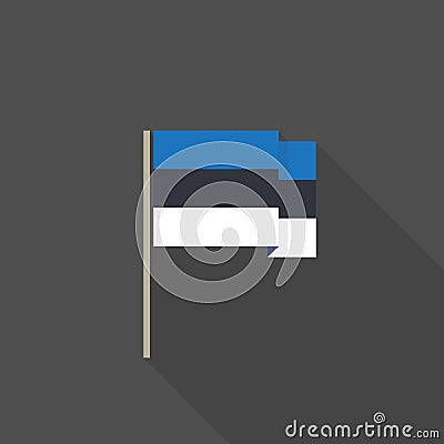 Flag of Estonia flat icon, vector illustration Cartoon Illustration