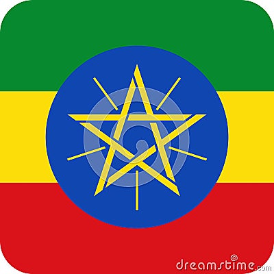 Flag Ethiopia illustration vector eps Vector Illustration