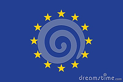Flag of European Union Vector Illustration